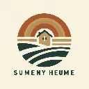 un logo con colores calidos como el beige, marron y verde oliva,.webp